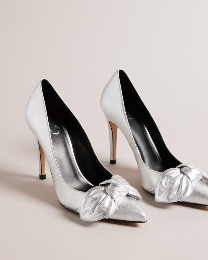 Chaussures à Talons Ted Baker Metallic Court Argent Femme | LIJ-73266917